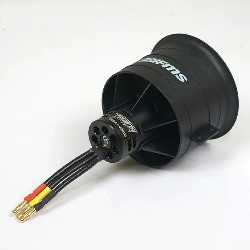 FMS 80mm Ducted Fan EDF Jet 12 blade With 3665 KV2000 Motor (Optional) Engine Power System 6S RC Airplane Model Plane Parts