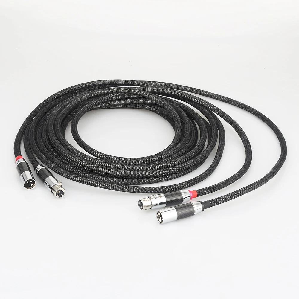 

AX800 Audiocrast Pair 100% Pure Solid Silver XLR Analog Audio Interconnect Cable Stereo Balanced XLR Cable HIFI