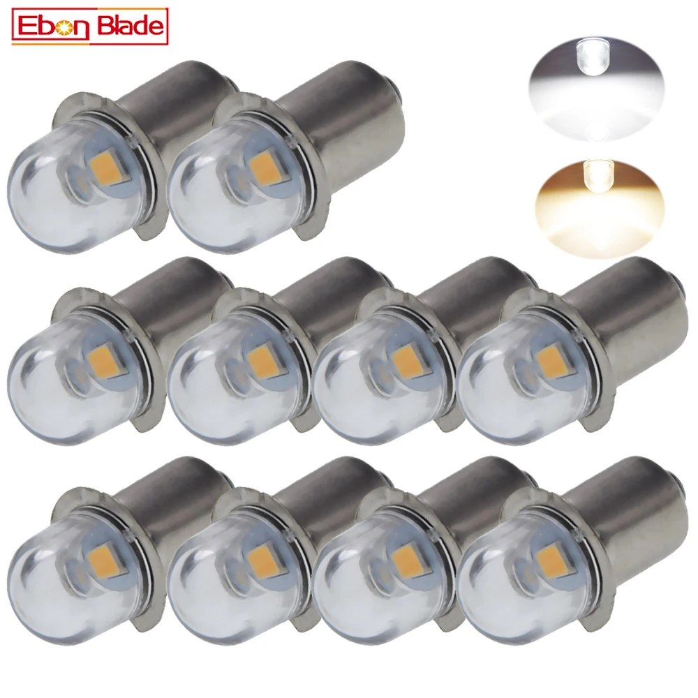 10Pcs Warm/White P13.5s PR2 2835 SMD LED Bulb 3V 4.5V 6V 12V 18V AC Replace For Flashlight Torch Miniature Work Lamp 4300k 6000k