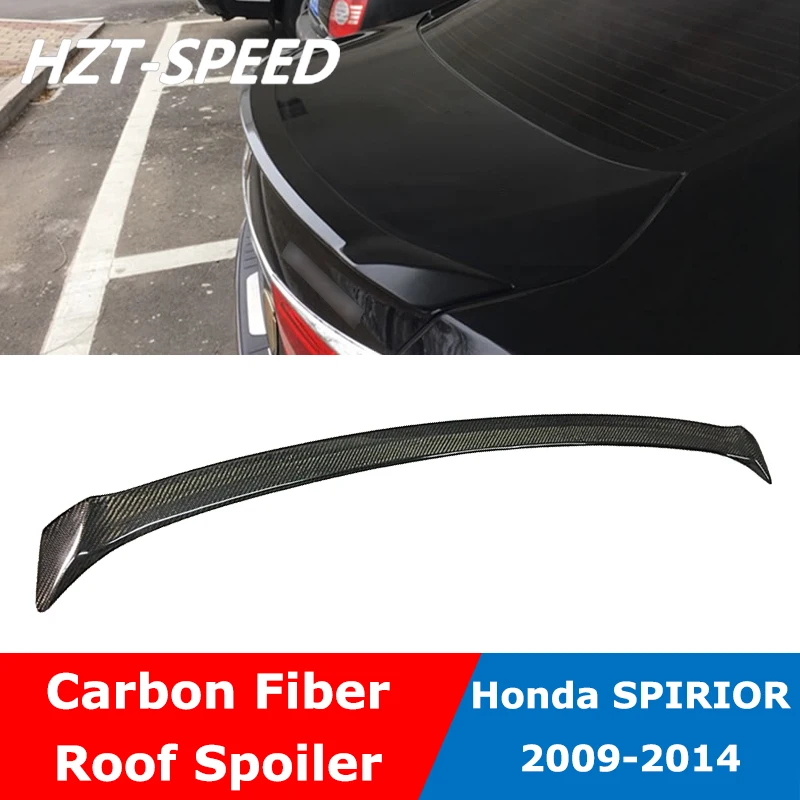 SPIRIOR Carbon Fiber Back Rear Wing Trunk Lip Spoiler For Honda Spirior Car Styling 2009-2014