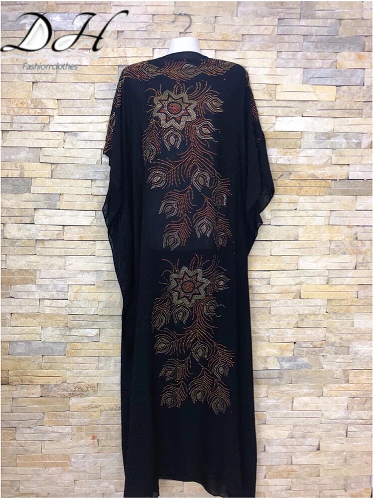 

Summer Dubai Abaya Muslin African Dresses for Woman Long Robe Islamic African Clothing Plus Size Cotton HD023