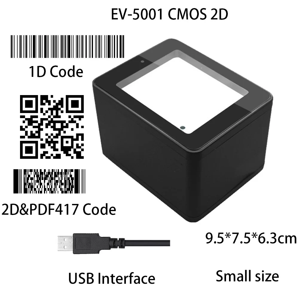 

Платежный ящик проводной 2D QR кодов 1D 2D штрих-код сканера "рабочий стол одномерный двухмерный сканер кода платформы EVAWGIB