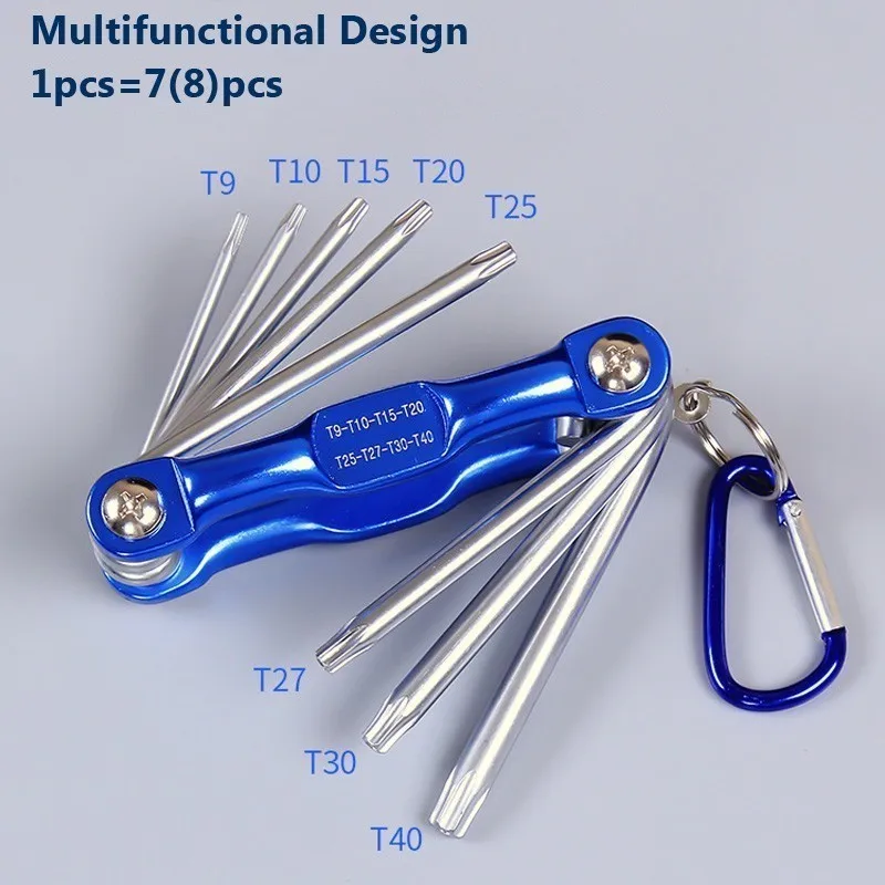 Portable Folding Hexagonal Wrench Set Metric Metal Chave Torx Allen Key Hex Screwdriver Wrenches Hand Llave Hexagon Spanner Tool