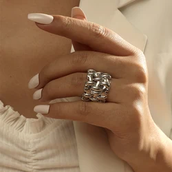 18KGP Fashion Woven Cross Style Ring