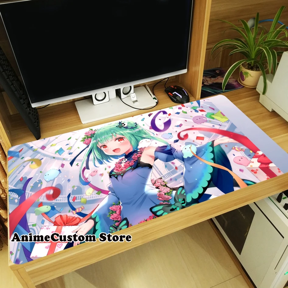 Hot Game Uruha Rushia Hololive YouTuber Large Thicken Mouse Pad Laptop Mice Mat Tabletop Keyboard Mat Anti-Slip Playmat Gifts