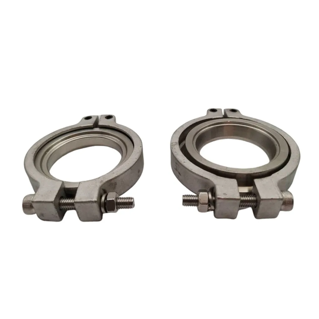 2Pcs 1.73 "44Mm V Ban Nhạc Flang Kẹp Bộ Cho MVR 44Mm Ống Thải Cửa Hút Gió Tial Bộ