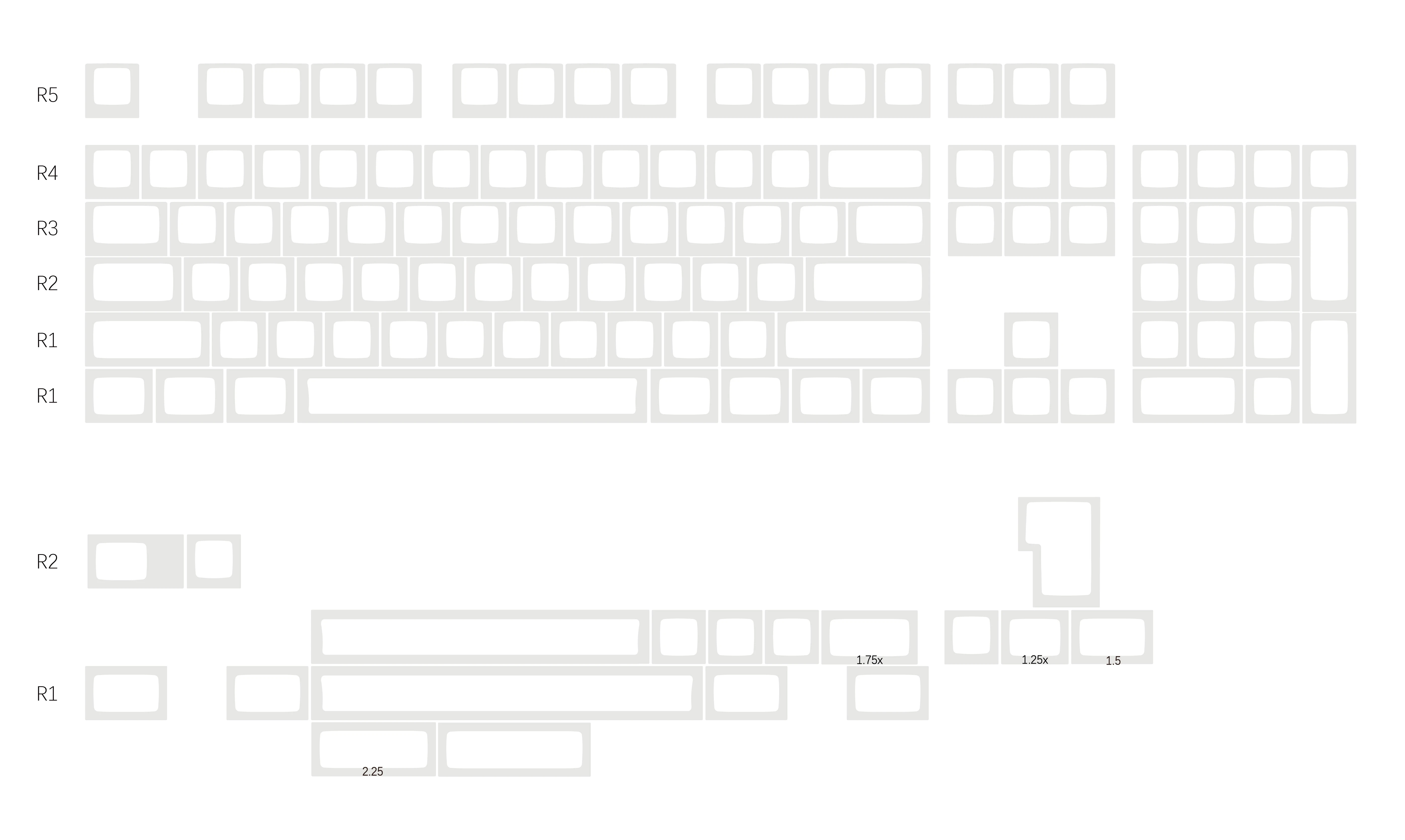 Imagem -05 - Tecla de Teclado Mecânico Kat Alpha Branco Puro Sublimação de Calor 40s em Branco 68 87 104 Novo Perfil