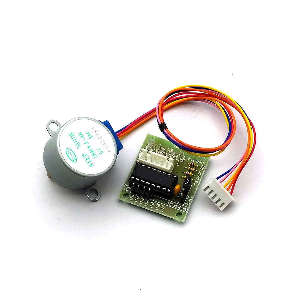 5V 4 상 28YBJ-48 DC 기어 스텝 1 개 스테퍼 모터 및 1 개 ULN2003 드라이버 보드, PIC MCU DIY용 ULN2003