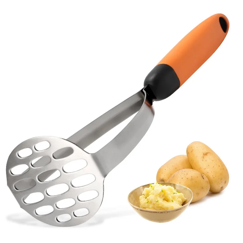 

1PCS Stainless Steel Potatoes Mud Pressure Mud Machine Potato Masher Ricer Fruit Vegetable Tools Kitchen Gadgets Accessories