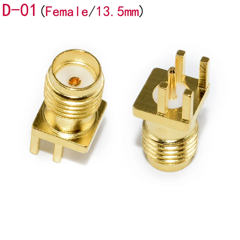 5Pcs Sma Vrouwelijke Jack Adapter Soldeer Edge Pcb Rechte Mount Rf Koper Connector Plug Socket