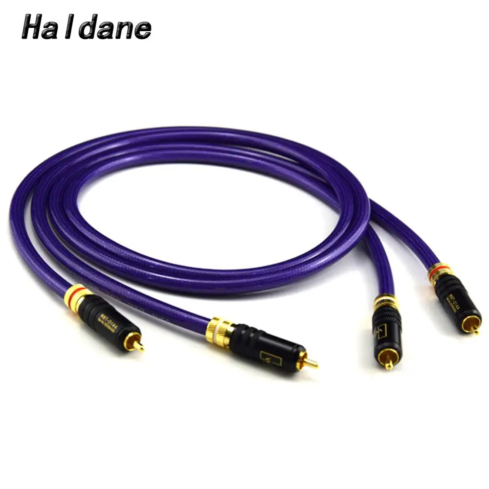 

Haldane Pair HIFI SILVER IT65G Silver Plated RCA Cable Professional 2RCA Male to Male WBT-0144 RCA Interconnector Audio Cable