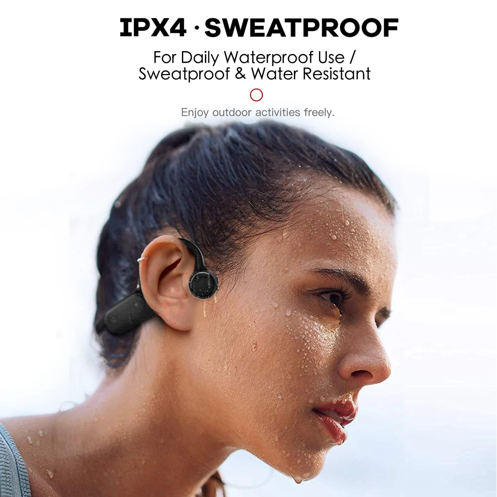 AIKSWE Bluetooth Kopfhörer Öffnen Ohr Drahtlose Sport headset Touch Control Kopfhörer Stereo HD Hände-freies Für Radfahren Laufen