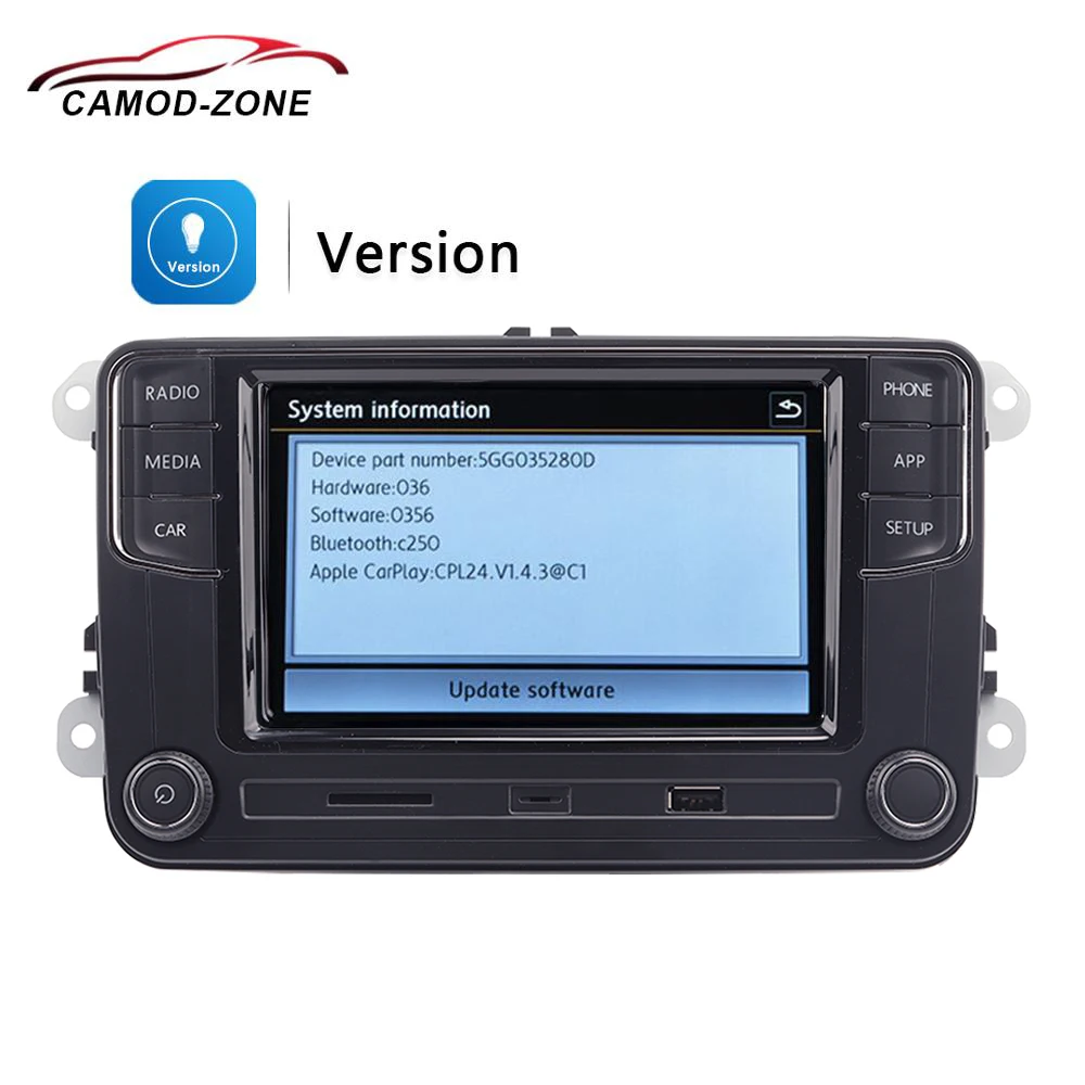 Carplay MIB Car Radio Mirrorlink Vehicle Status only For VW MQB POLO 6C 280D Original RCD330187B English language