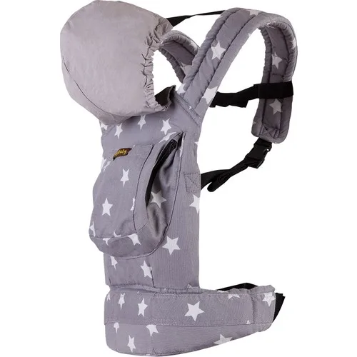 Ergonomic Kangaroo Baby Carrier Newborn Bracket Included Gray Star Pattern