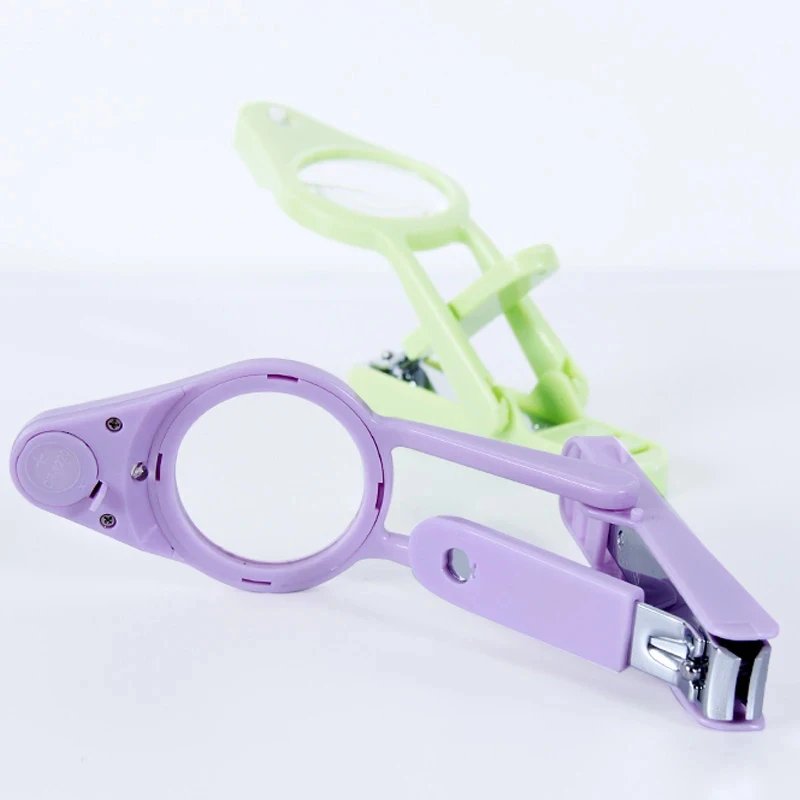 High Qualit LED Light Magnifier Nail Clippers Portable Foldable Splash-proof Home Practical Multi-Function Nail Clippers