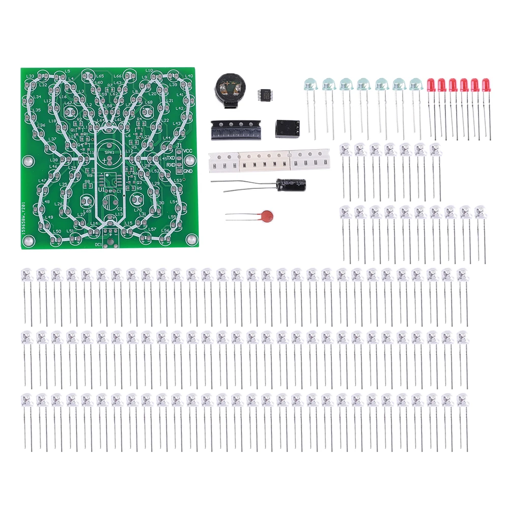 Music LED Flashing DIY Kit Remote Control Butterfly Shaped DIY Fun Electronics Welding Practice Training Suite DC 3.7V~5.5V