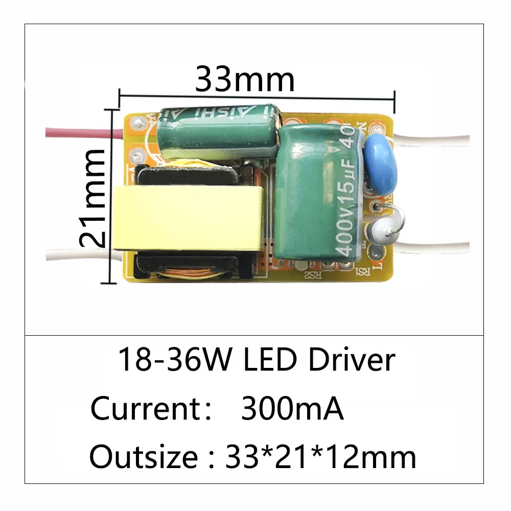 8W 18W 25W 36W 50W 300mA LED Driver 60W 80W 600mA Constant Current Light Transformer AC175-265V Power Adapter For LED Bulb DIY