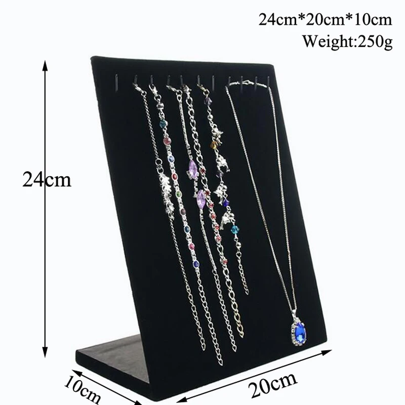 New Arrival  pendant Rack Jewelry Display Stand More Style New Item 5 Colors Velvet Material  Necklace Display Packaging Storage