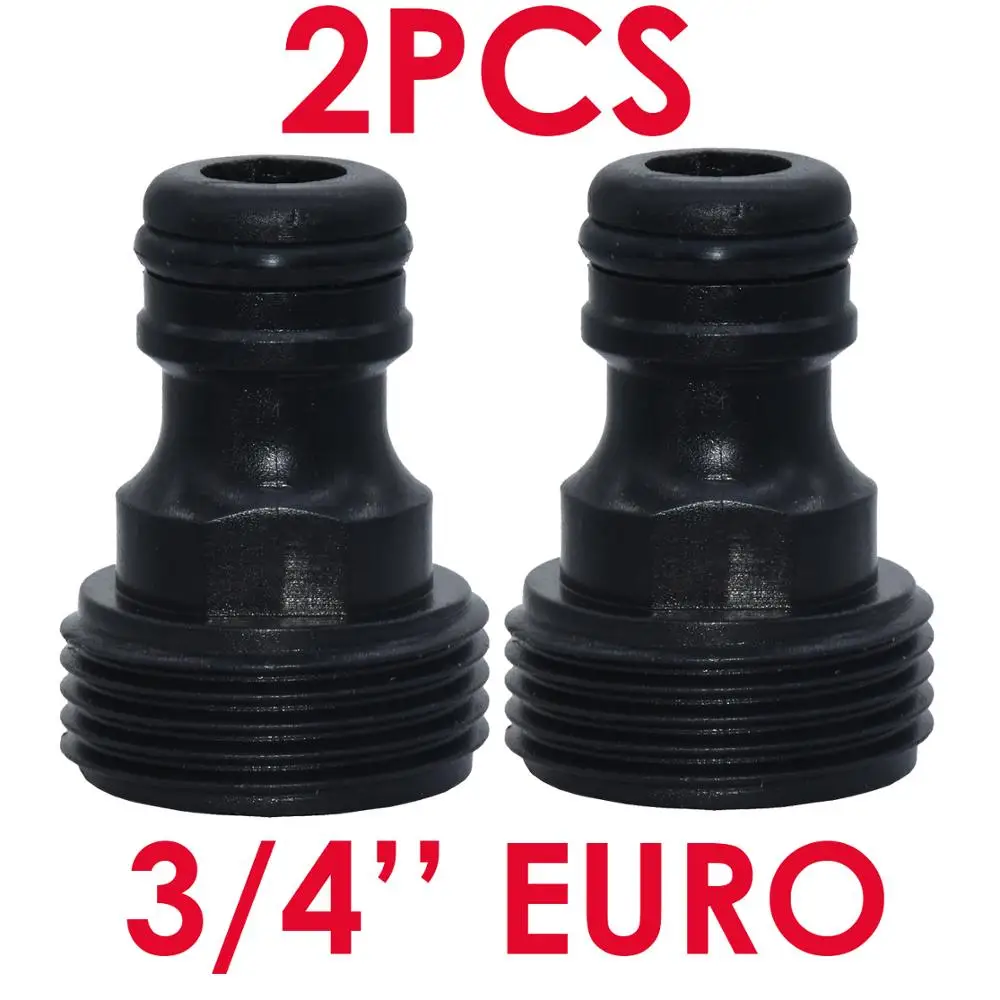 1/2PC Quick Connector Nipple EURO USA 3/4 Inch Male Threaded Hose Pipe Adapter for Garden Tubing Drip Irrigation Watering System