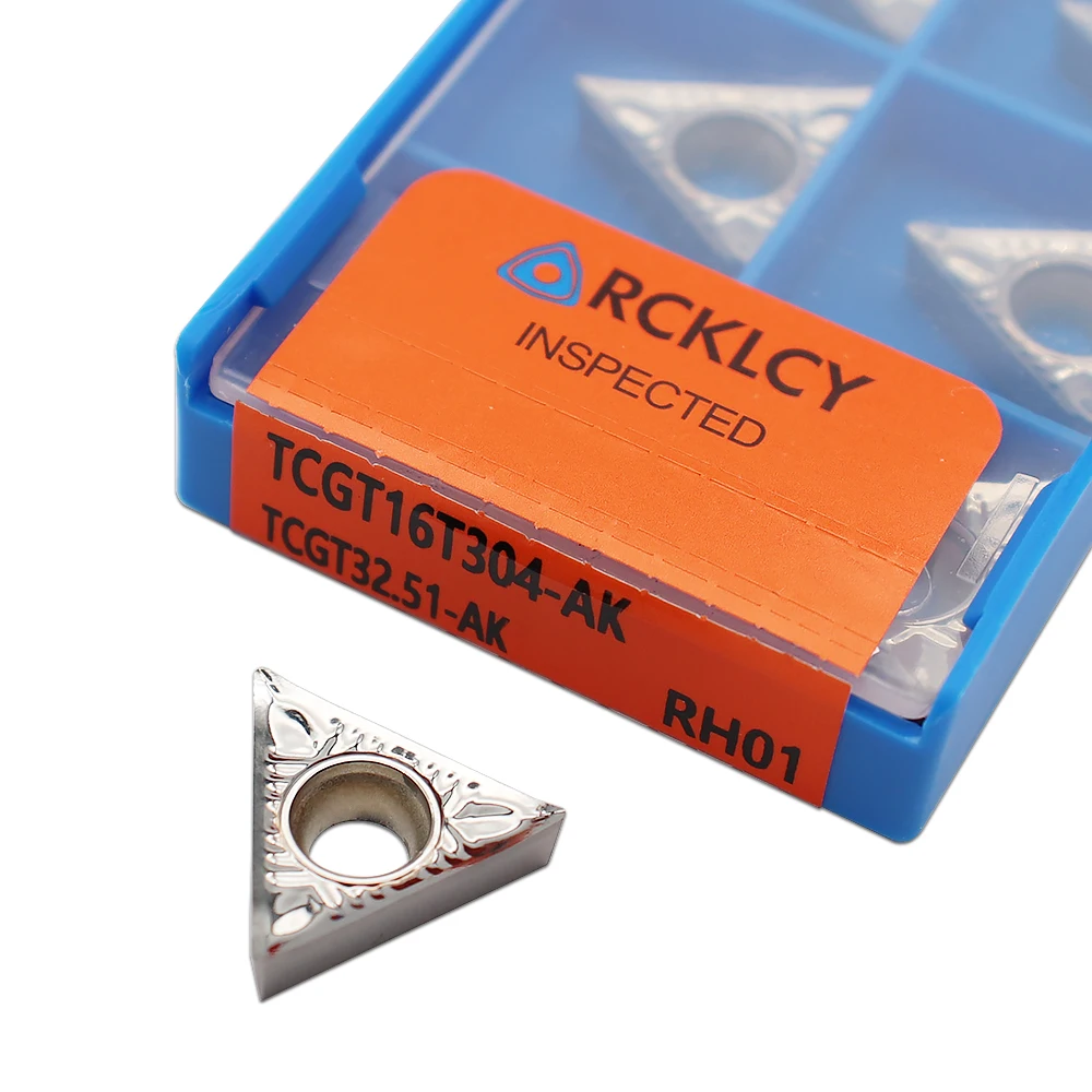 • TCGT16T304 AK AK RH01 lama da taglio in alluminio inserto utensile da taglio utensile da tornio utensili CNC AL + TIN lega di legno