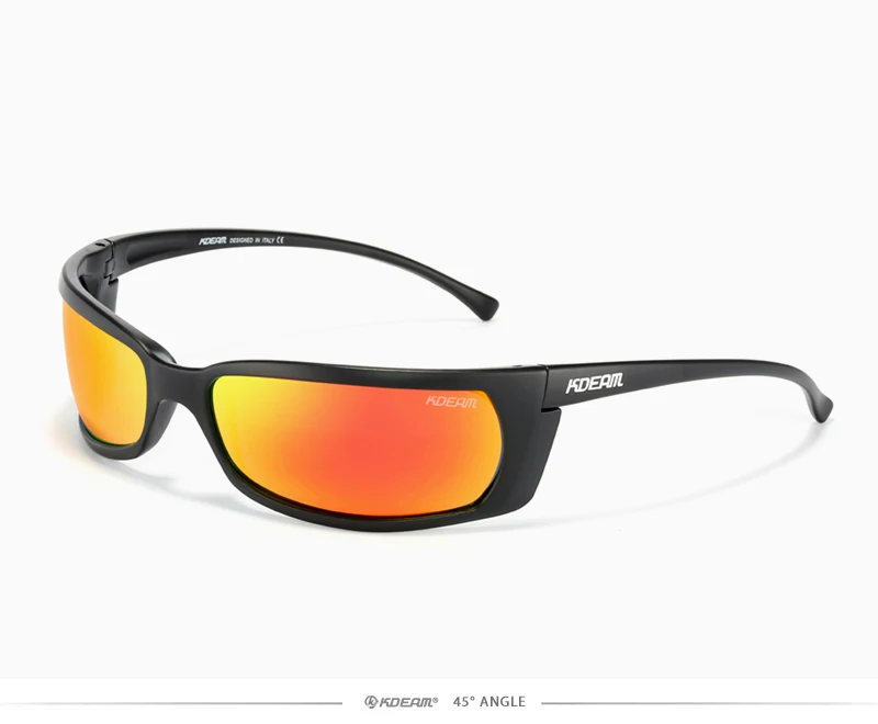 KDEAM Outdoor Sport Brille Polarisierte Sonnenbrille Männer Einzigartig Shaped Gläser Mit Harten Box Minimal Design 2021 – Detail 18