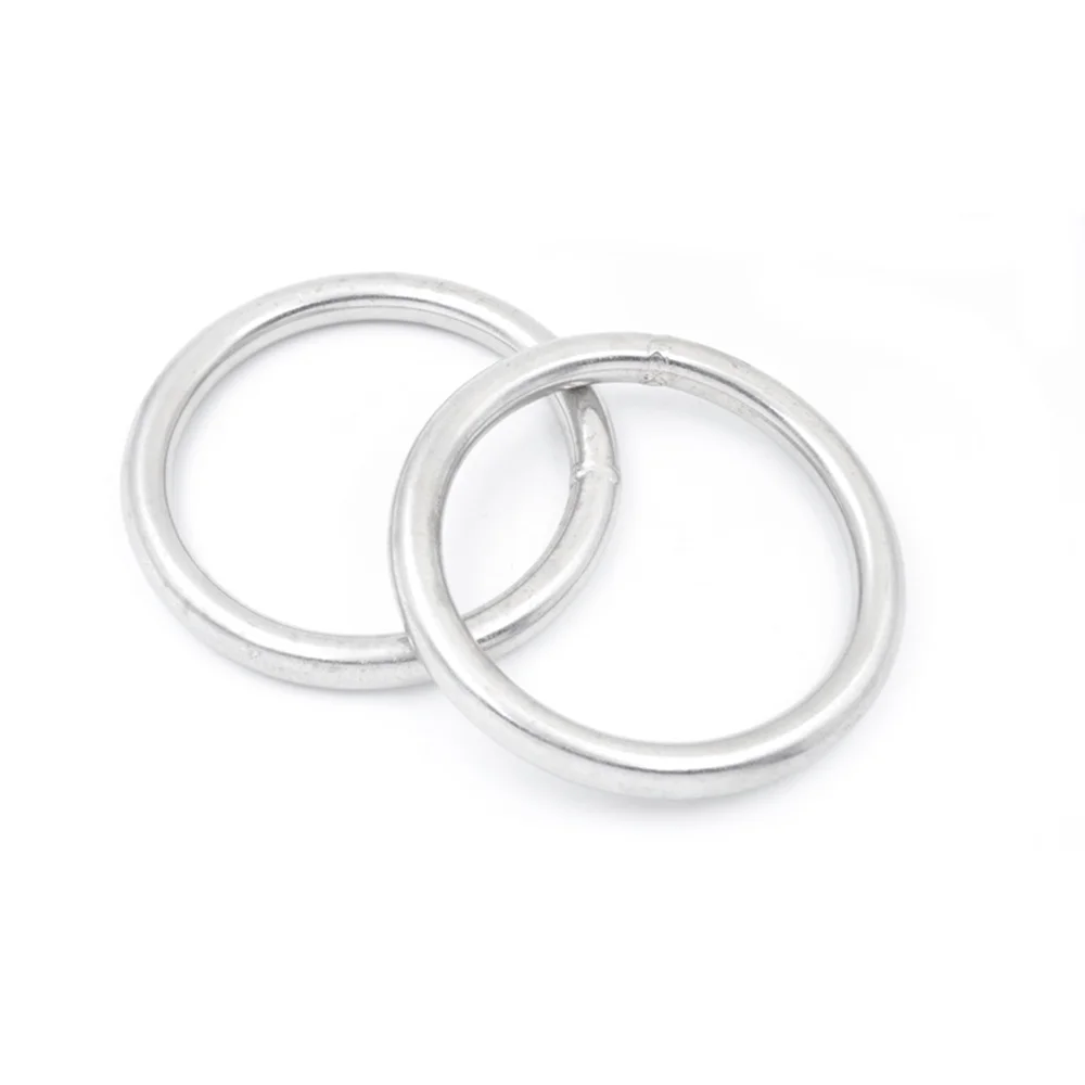 Anillo Circular soldado sólido de acero inoxidable 304, anillos de conexión de Metal liso de hierro, M2, M3, M4, M5, M6, 2/5 Uds.