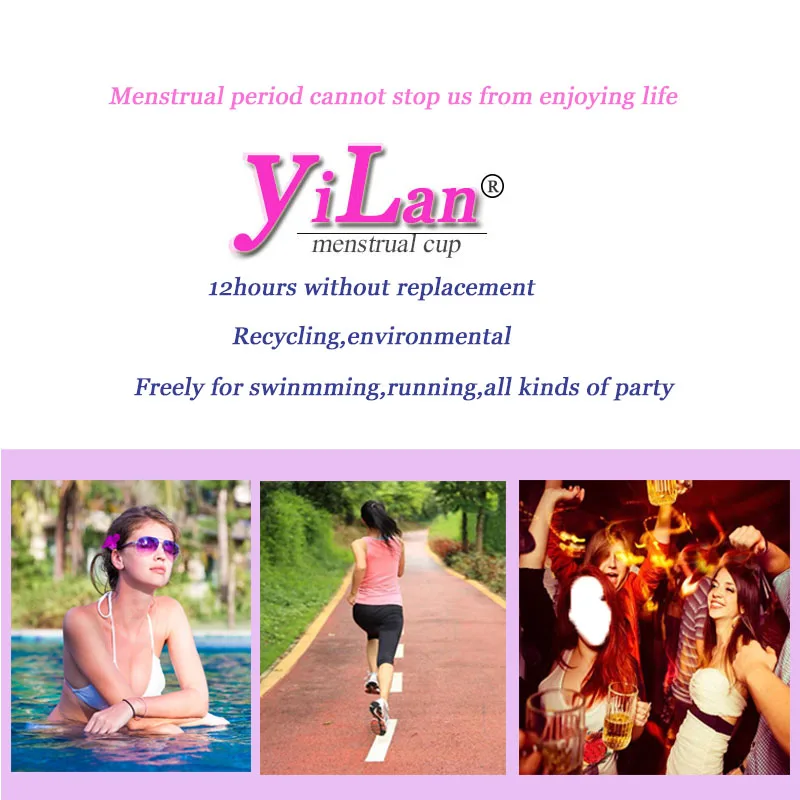 3Pcs Reusable washable female medical silicone menstrual cup, Factory wholesale Ladies menstrual cup+gift box