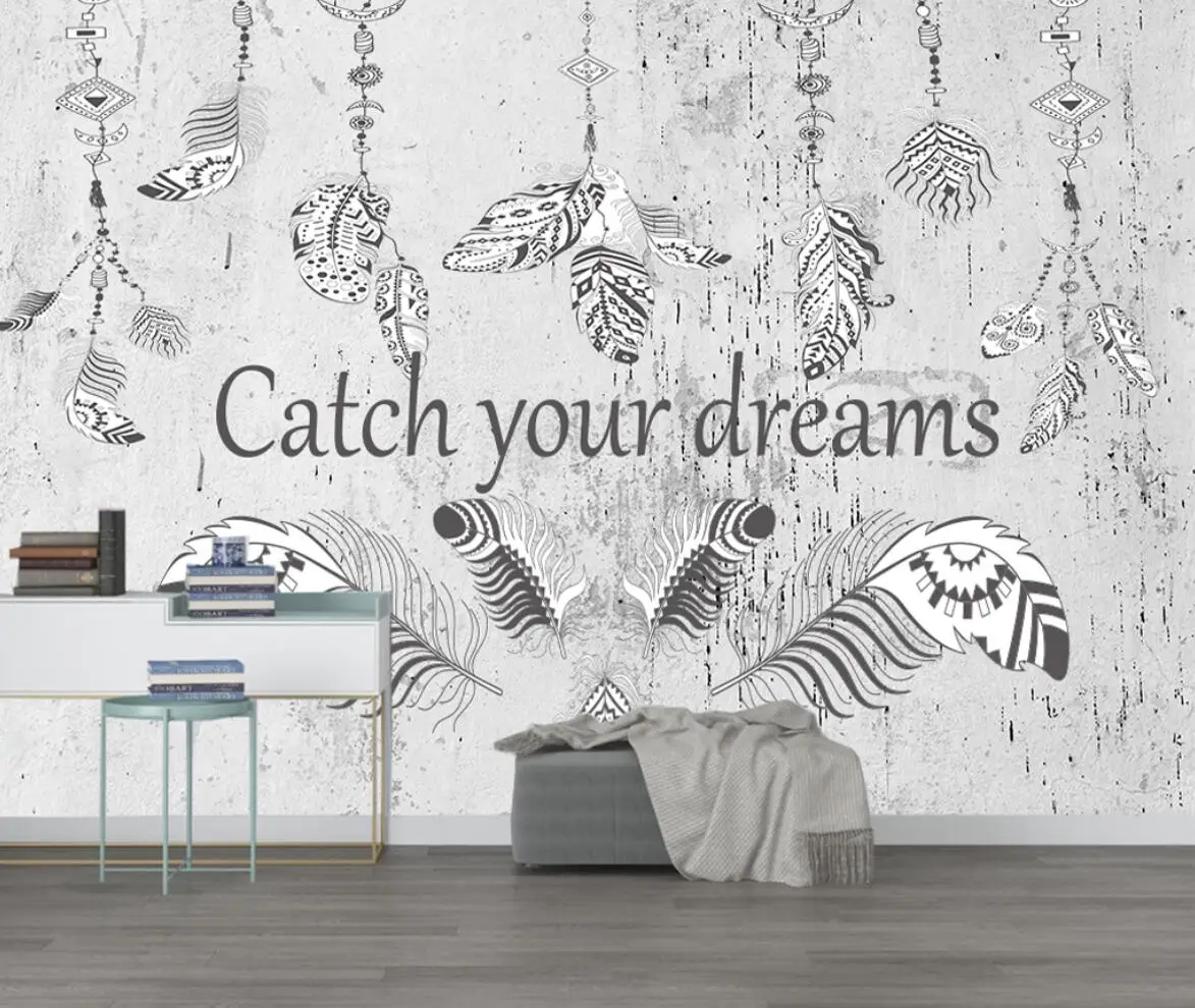 

Custom size mural hand-painted feather texture art background wall wallpaper home decoration living room bedroom 3d wallpaper