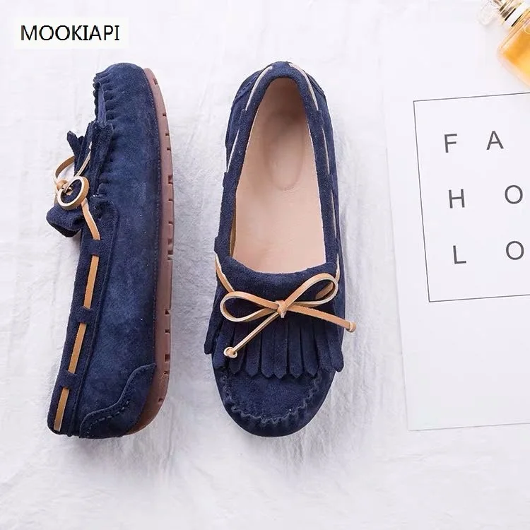 

MOOKIAPI Chinese brand high quality women's shoes, 100% leather, classic women loafers shoes,women flats shoes summer shoes