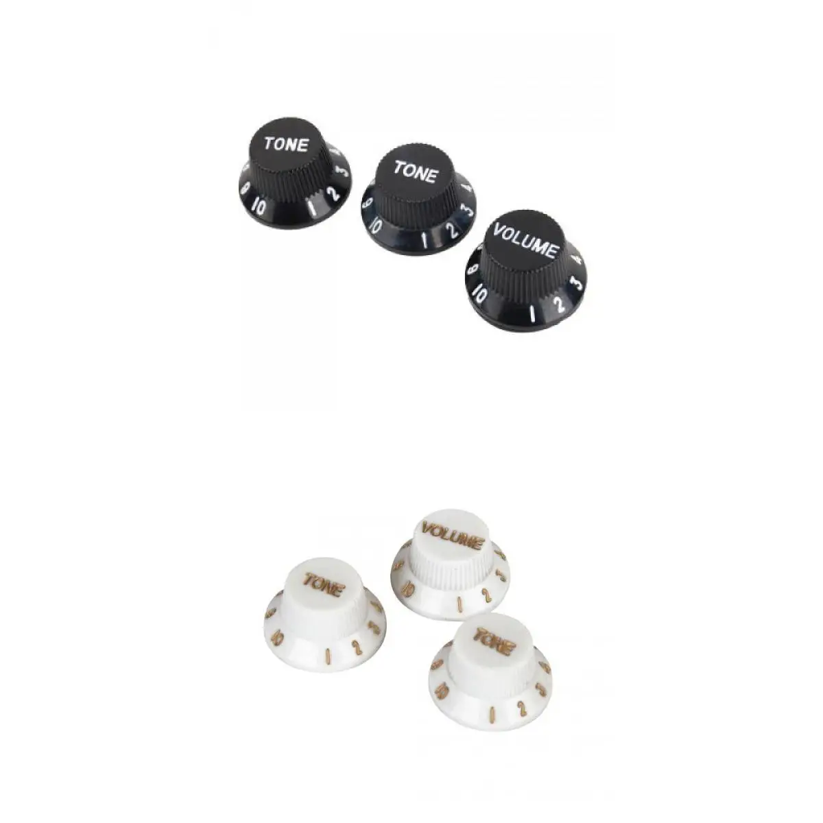 2sets Speed Volume  Control knobs For Fender   Guitar White+Black