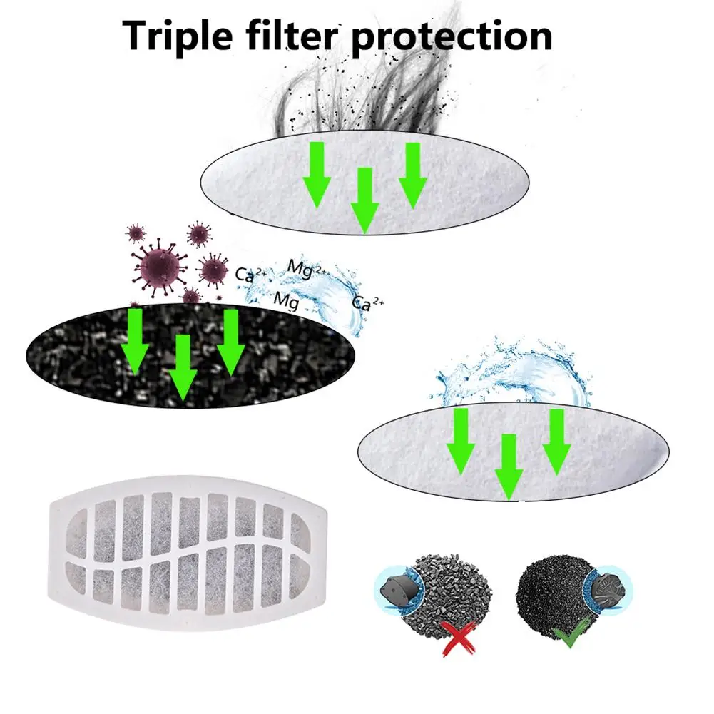 고양이 식수대 교체 활성탄 필터, 반려견 분수 디스펜서 액세서리, 1 개, 4 개