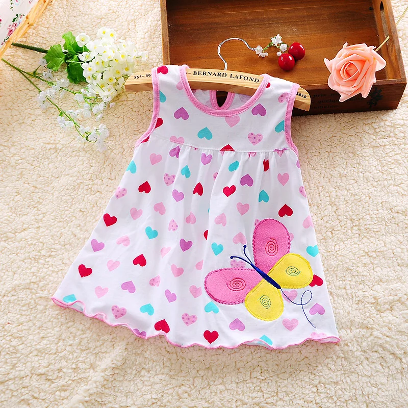 

Baby Dress Summer New Girls Fashion Infantile Dresses Cotton Children's Clothes Flower Style Kids Clothing Lovely Princess Dress