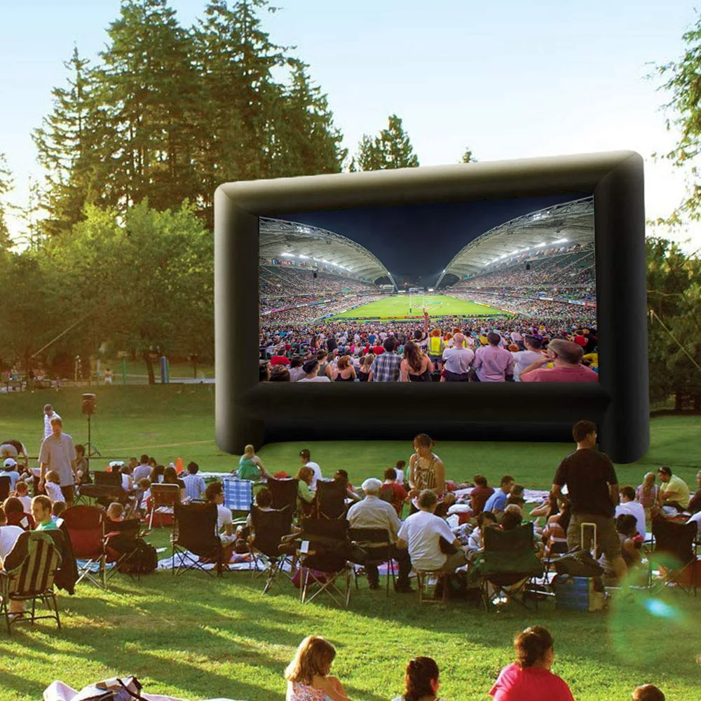 30/40ft outdoor giant inflatable movie screen Projector Movie film Screen for big event party theatre