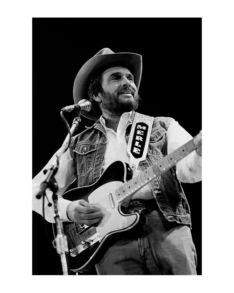 Merle Ronald Haggard Art Poster Print Canvas Wall Art Picture Painting 12 24 36 47 Inches