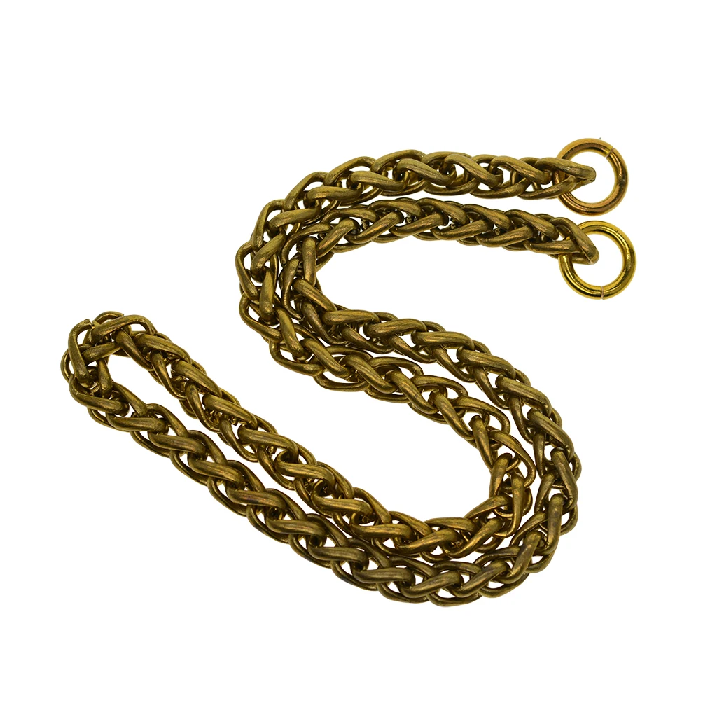 viking Punk biker Fine solid brass 8 mm thick Itlay Basket snake chain necklace wallet jean FOB keychains chain  DIY