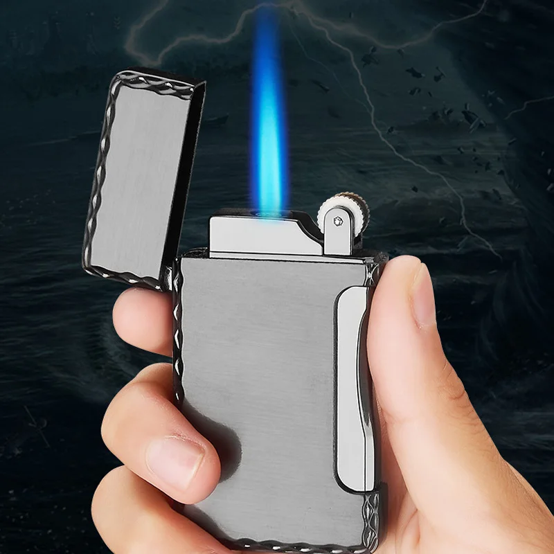 Briquet à flamme Turbo Jet, torche butane compacte, briquets en métal, accessoires Laguna ette, gaz coupe-vent, or, nouveau, 2019