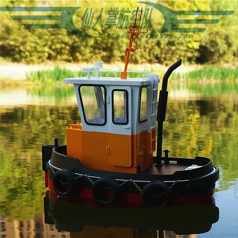 DIY remote control tugboat model kit Q1 egg boat mini Q boat small meng tug rescue boat simulation remote control birthday gift