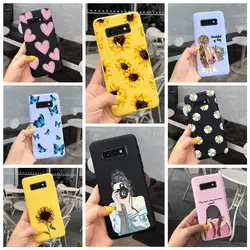 Colorful Sunflower Case For Samsung Galaxy S10 S10E S10+ Back Cover Soft TPU Phone Cases For Samsung S10 Plus S10E Fundas Bumper