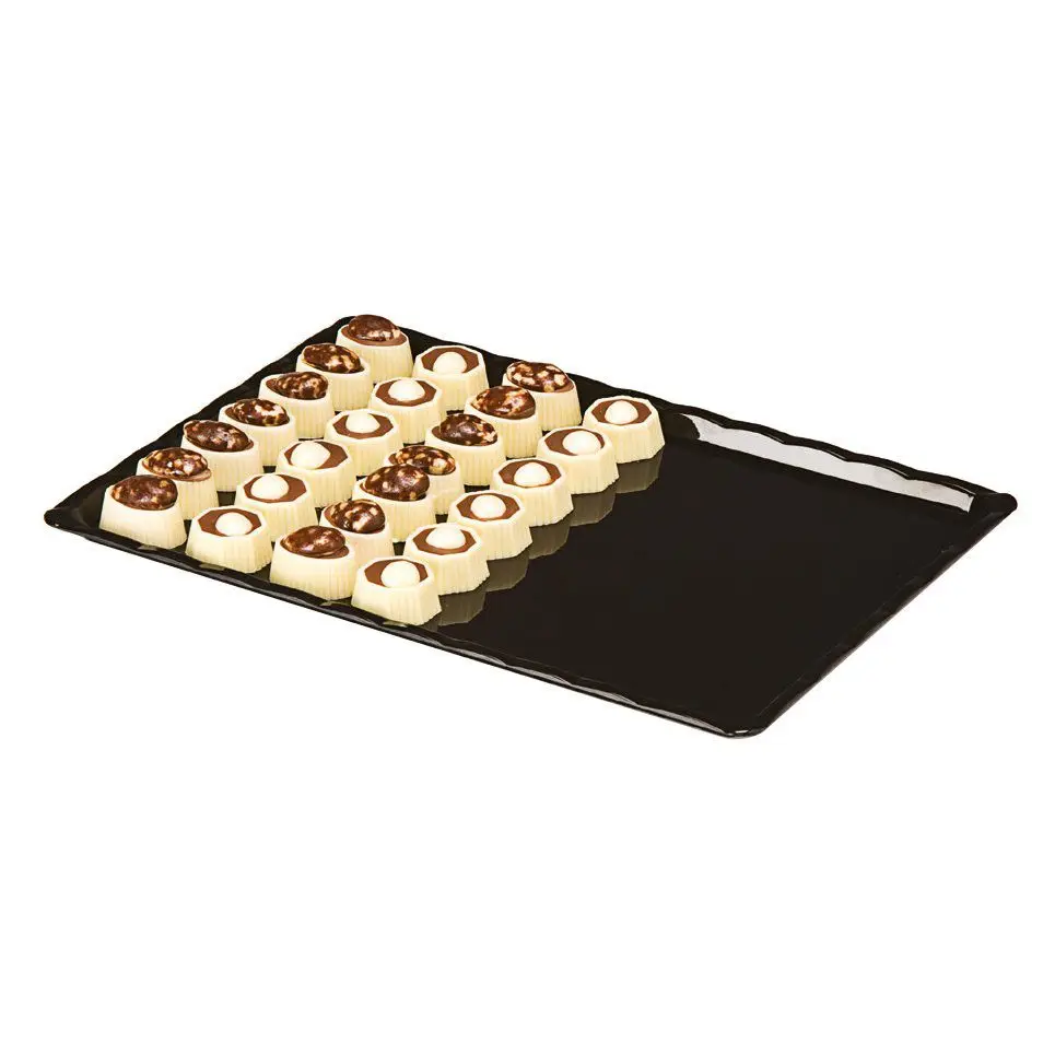 DOLBOVI Zicco Chocolate Display tray, Polycarbonate, 20x30 cm Black tray поднос plateau de service