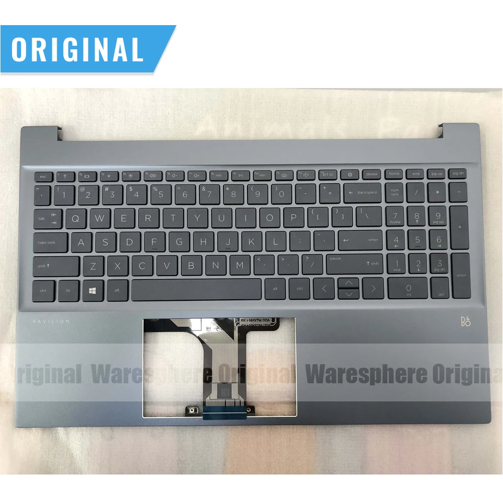 

New Palmrest for HP Pavilion 15-EG Top Upper Case Without Fingerprint Hole With Backlit Keyboard M08920-001 54G7HTATPE0 Fog Blue