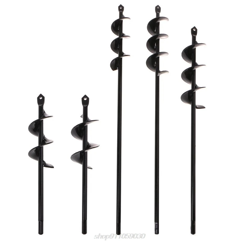 Black Home Yard Garden Flower Plant Farm Planting Auger Digger Twist Bit Digging Holes Drill Bit Tools J27 21 Dropship