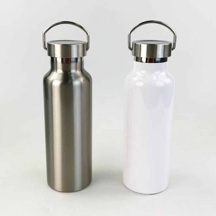 600/750ml Sublimation Blank Stainless Steel Wide Mouth Drinking Water Bottle Sports Cycle Outdoor Thermos Flask Drink Bottle