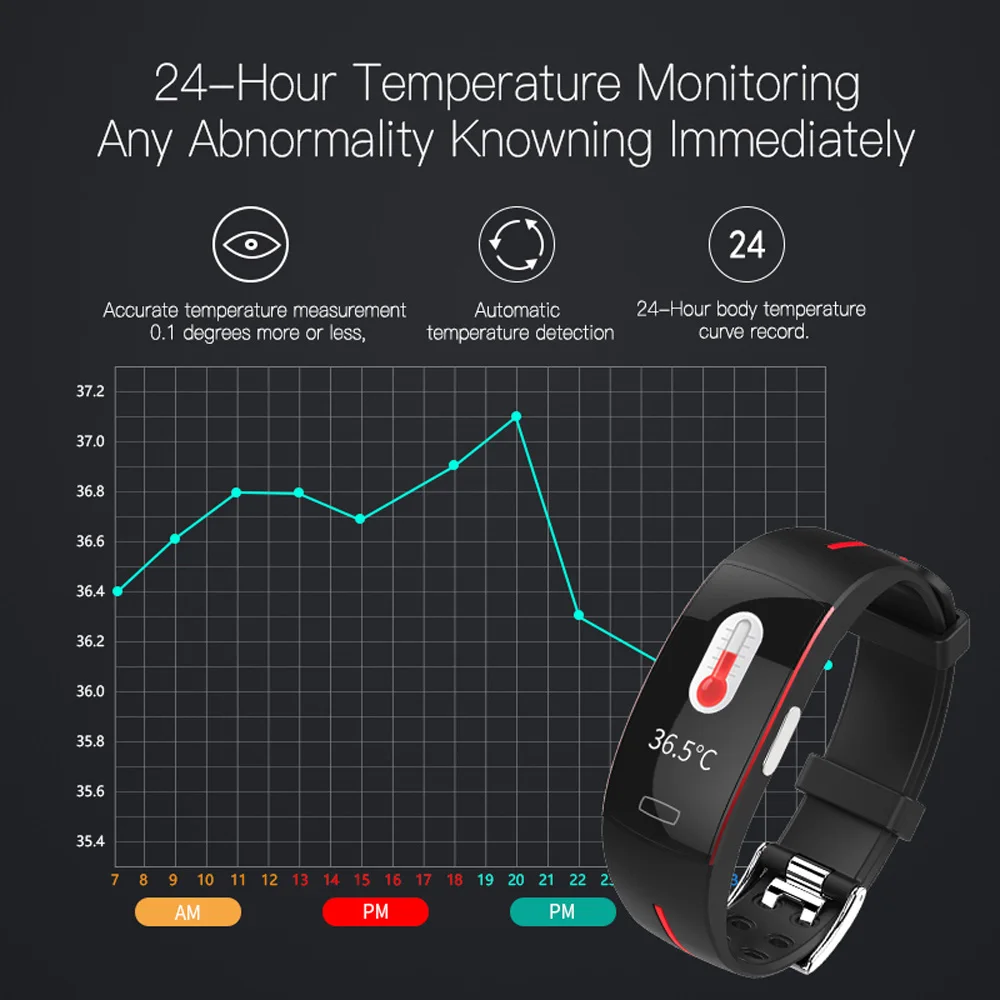 Pulsera inteligente ECG PPG para hombre, reloj deportivo resistente al agua IP67, control de temperatura corporal, presión arterial, oxígeno, Fitness