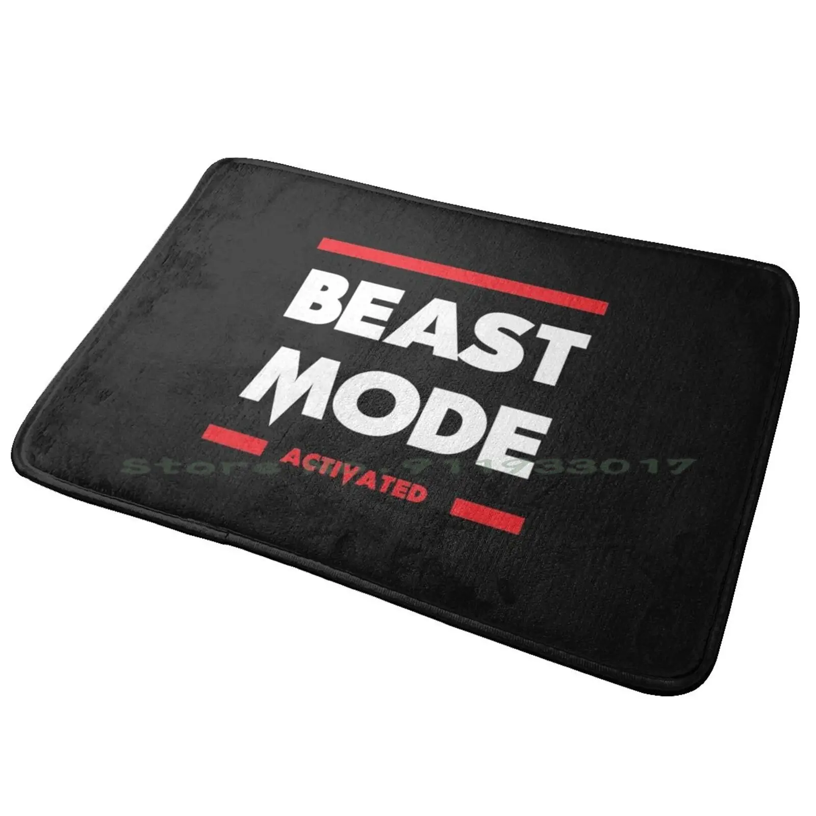 Beast Mode Entrance Door Mat Bath Mat Rug Gym Athlete Aggression Beastmode Colorful Funny Interesting Vibrant Style Look Fresh