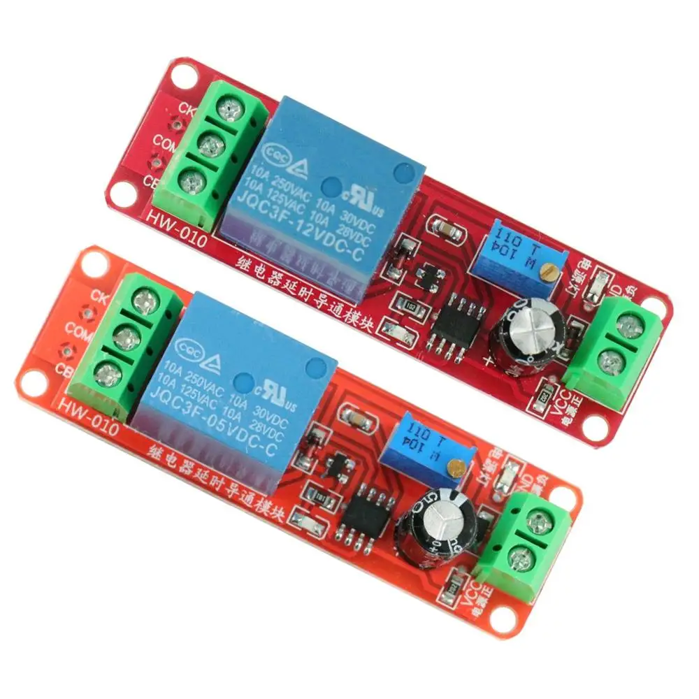 DC 5V 12V NE555รีเลย์หน่วงเวลารีเลย์ Shield จับเวลารีเลย์ตั้งเวลาการควบคุมรีเลย์รถ Pulse รุ่น Duty Cycle