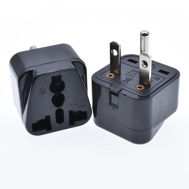 WD-18 American standard conversion plug Travel converter (220V dedicated) American one round two horizontal plug