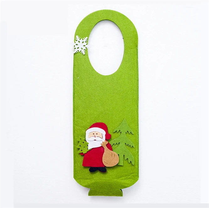 Wine Bottle Christmas Cover Cartoon Santa Snowman Party Ornament Decor Table Xmas Bar Party decoration Storage bag