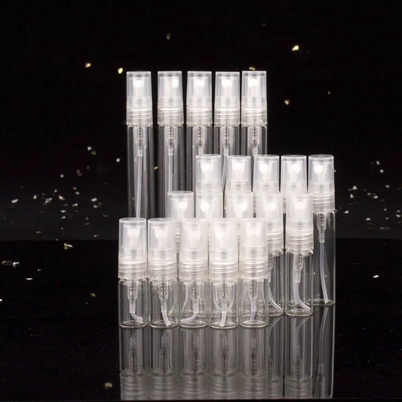 20/50/100PCS  2/3/5/10ml Sample Spray Bottle Portable Glass Perfume Bottle Atomizer Container Women Perfume Pump Travel Bottle