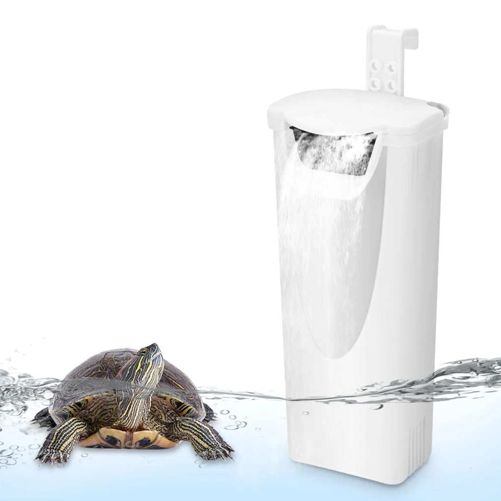 Tortoise Tank Water Filter 5W Low Water Level Reptile Low Noise Filter Pump 1-12 Gallon Aquarium Waterfall Cleaning Supply