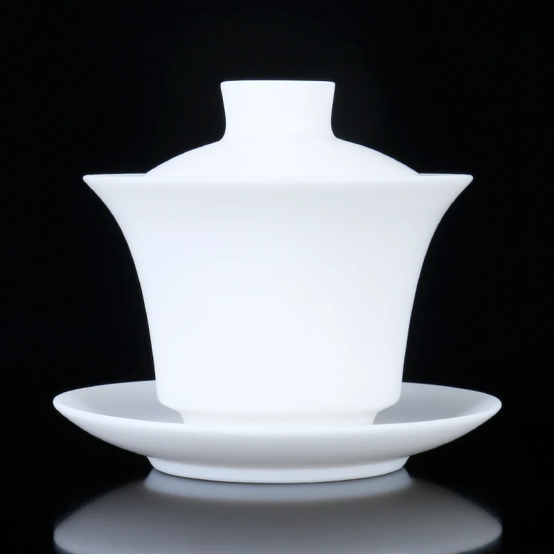 

|Chen Weijian pure manual tureen dehua white porcelain three to 80 ml tureen ceramic tureen kung fu tureen